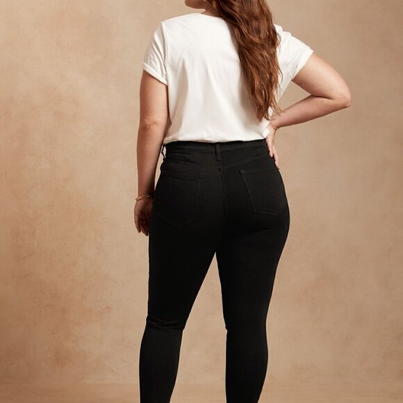 Banana Republic Black High-Rise Skinny Zero Gravity No Fade Jeans Size 28/6 - Picture 6 of 8
